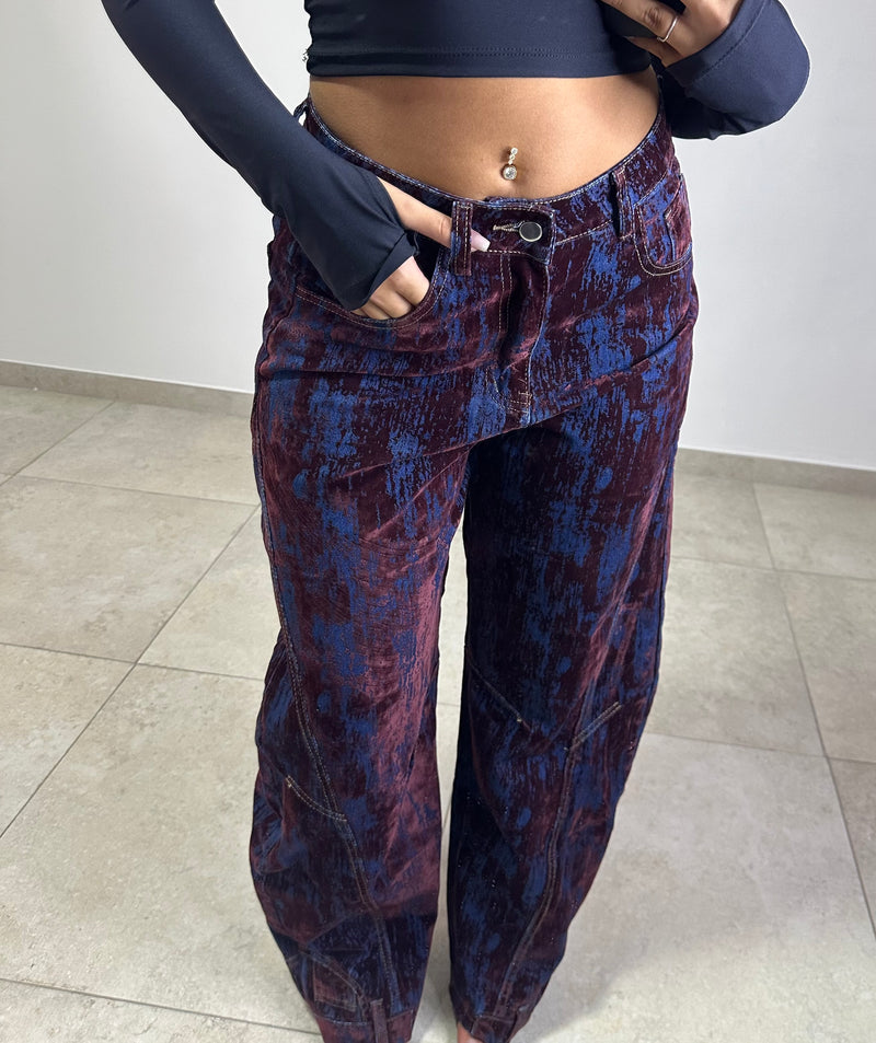 Jeans “Velvet Vision” Bordò