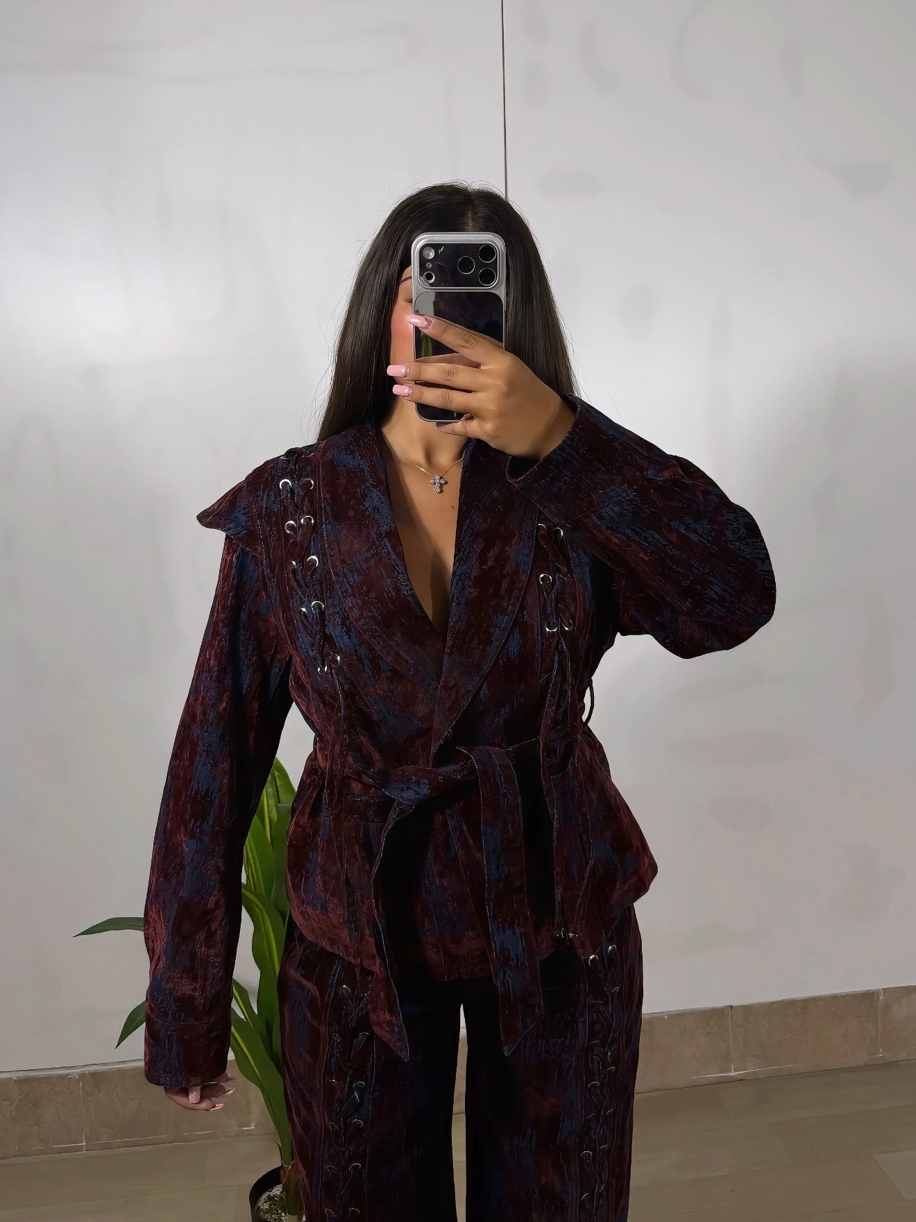 COORDINATO “VELVET ÉLITE” rosso/blu