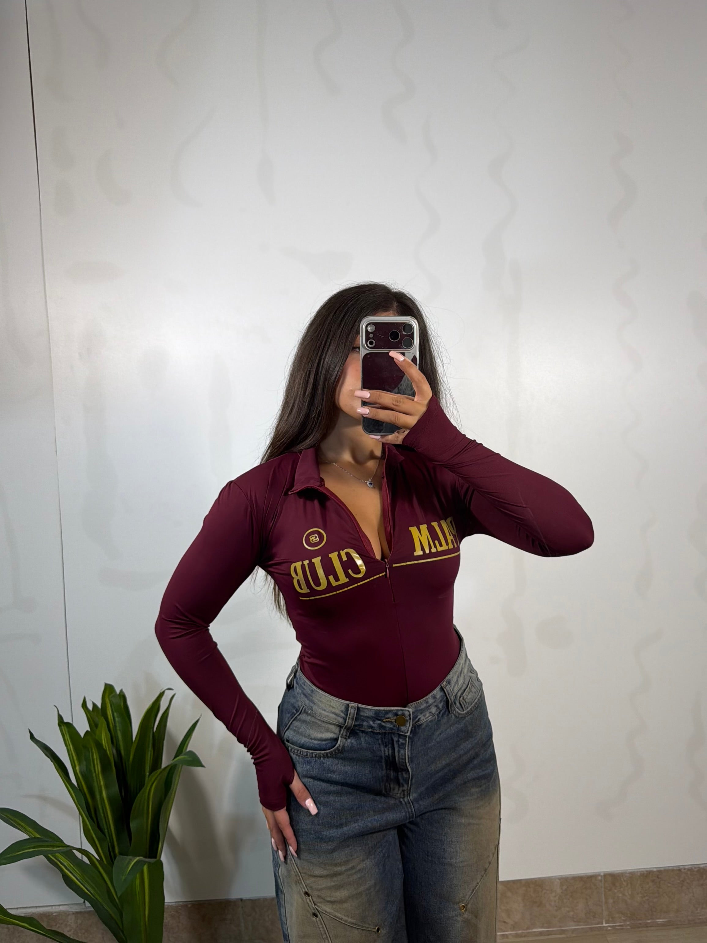 BODY “PALM CLUB” bordeaux