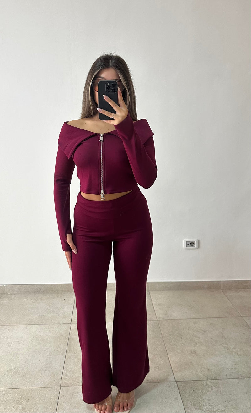 Coordinato/Tuta Elegance Bordeaux