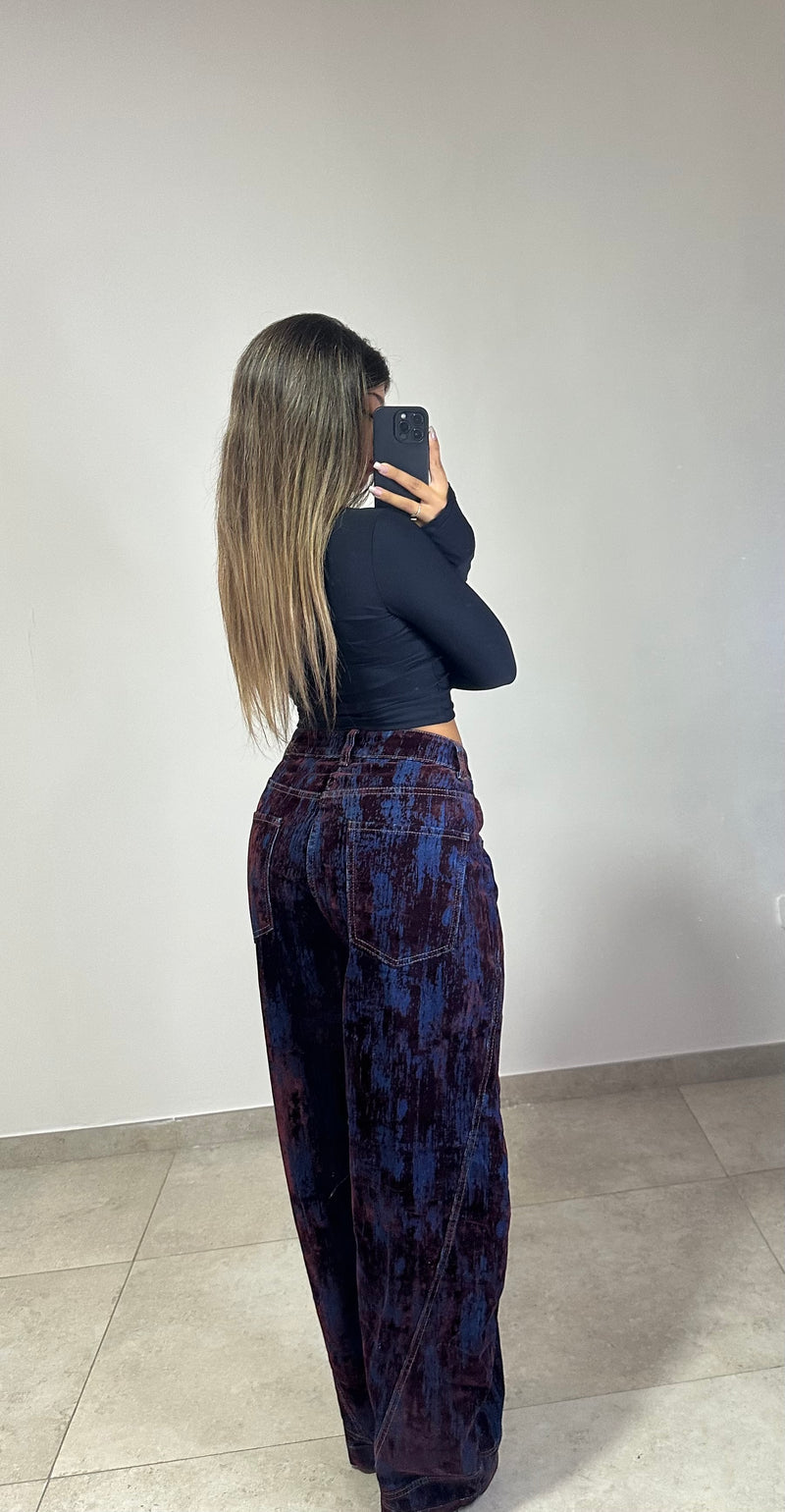 Jeans “Velvet Vision” Bordò