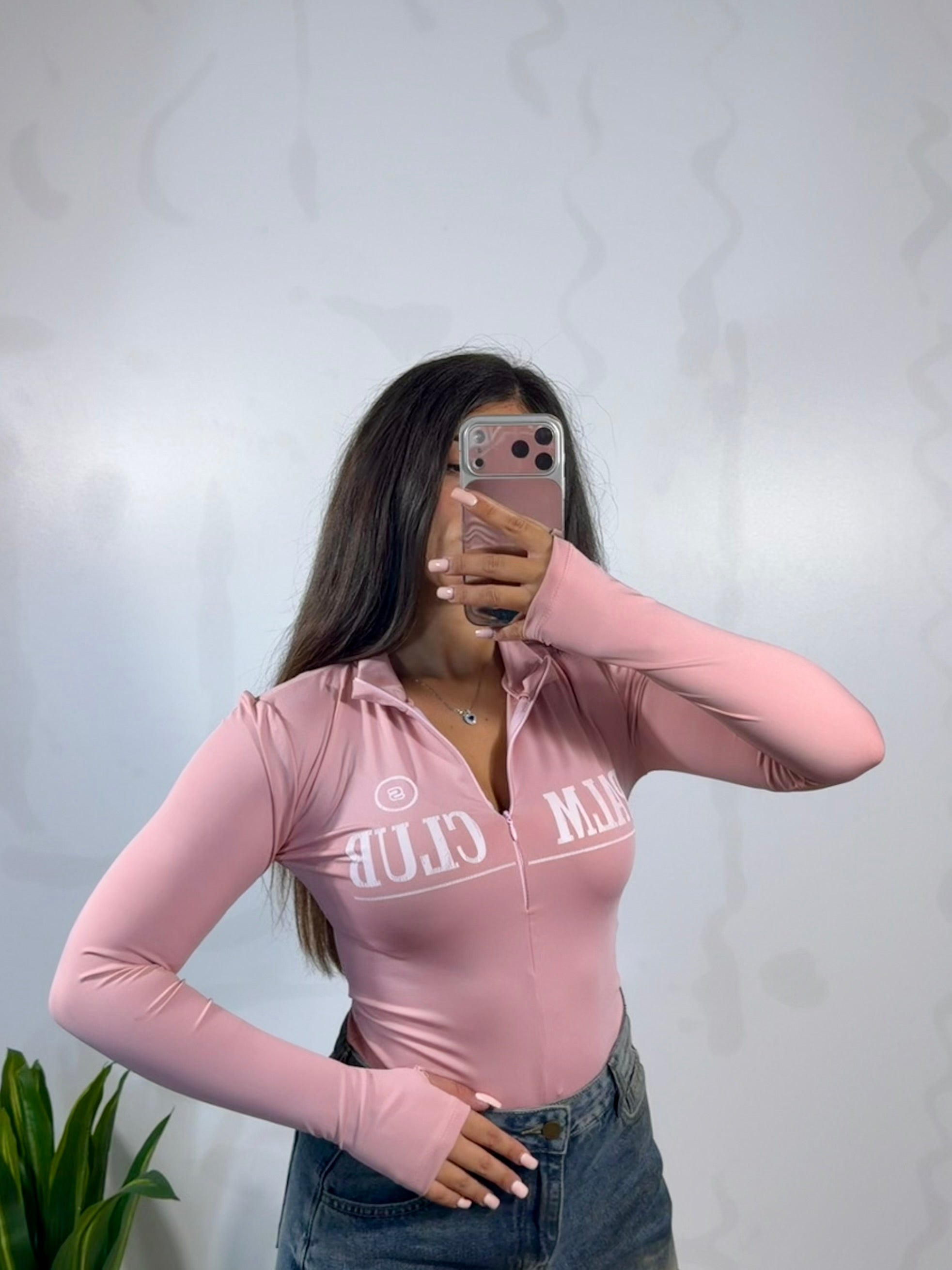 BODY “PALM CLUB” rosa