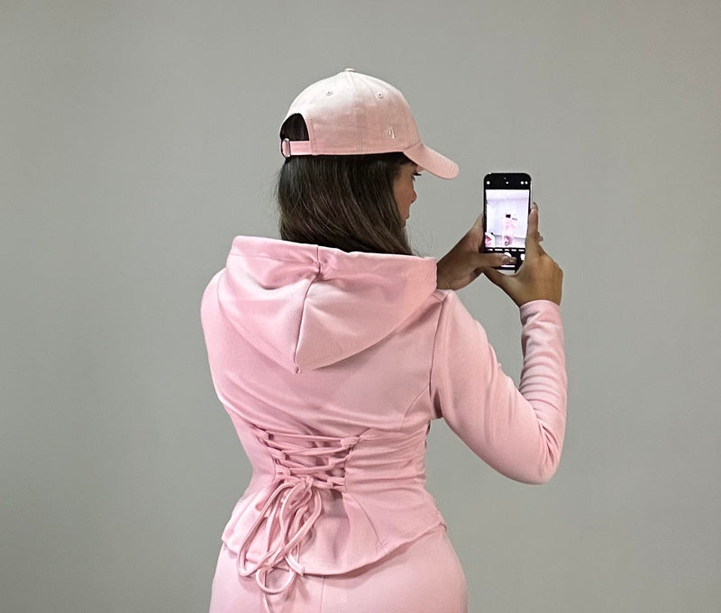 Tuta stringed rosa