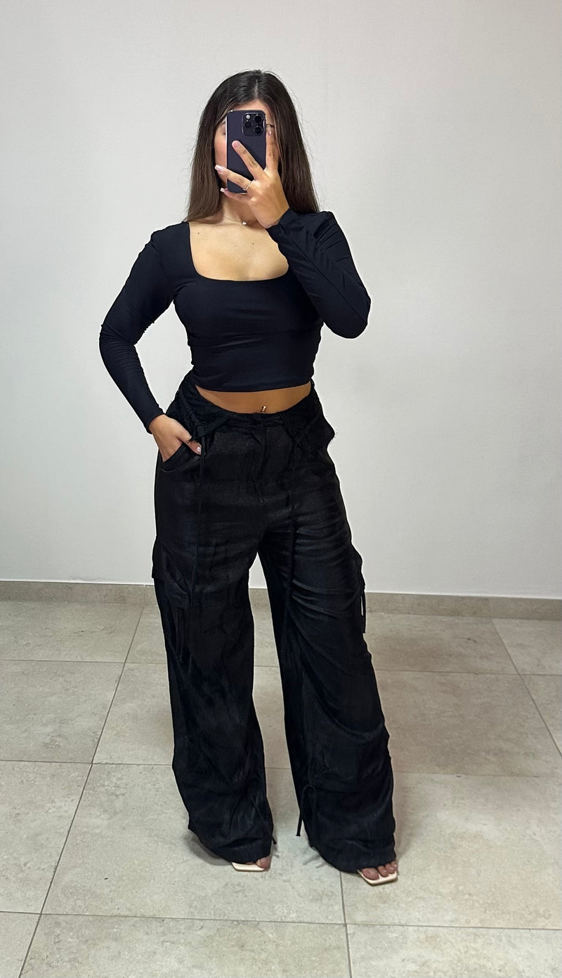 Pants Satin Cargo