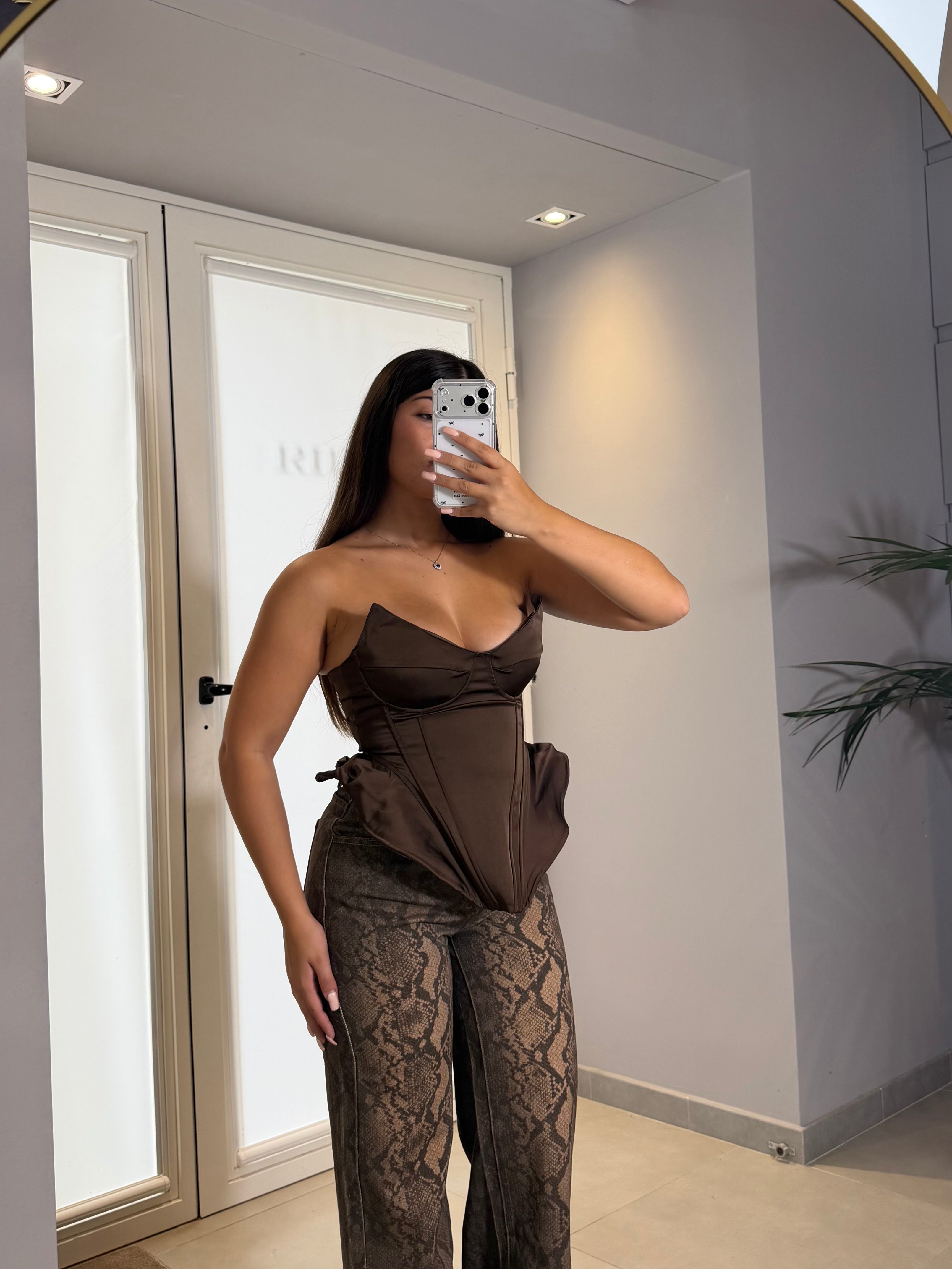 CORSET "ALBA" marrone