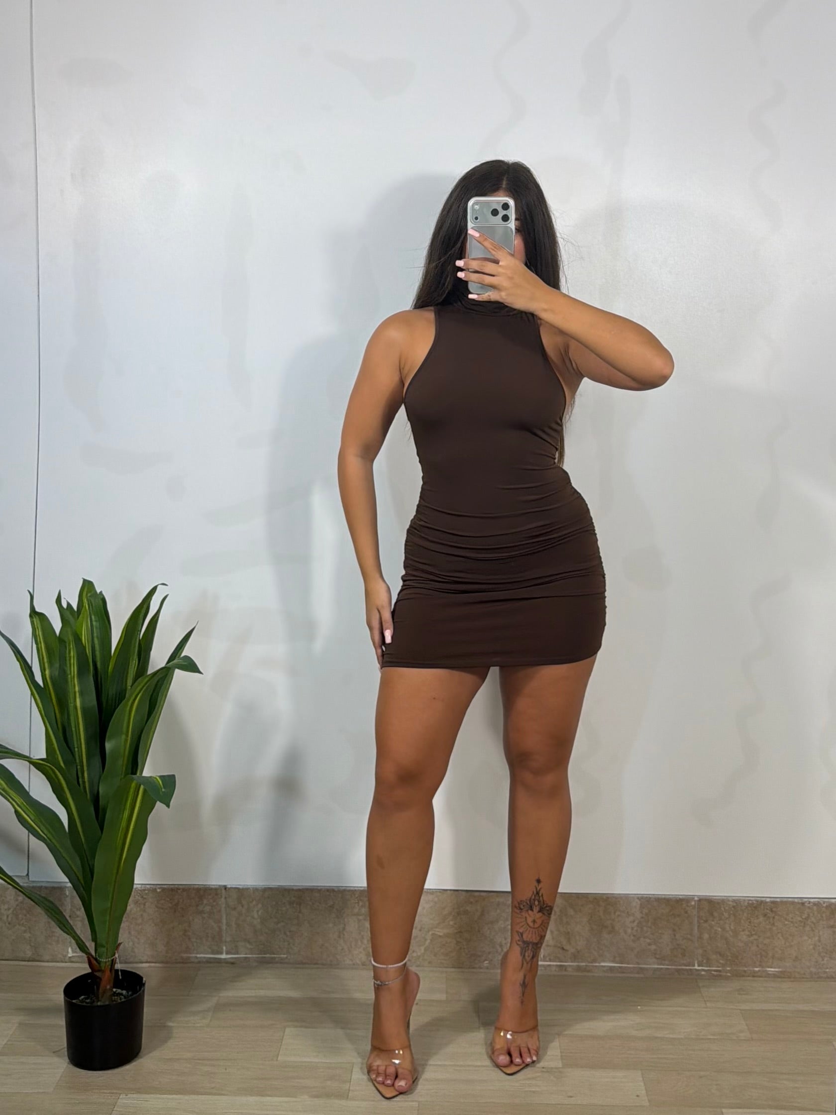 DRESS “UNIQUE” marrone