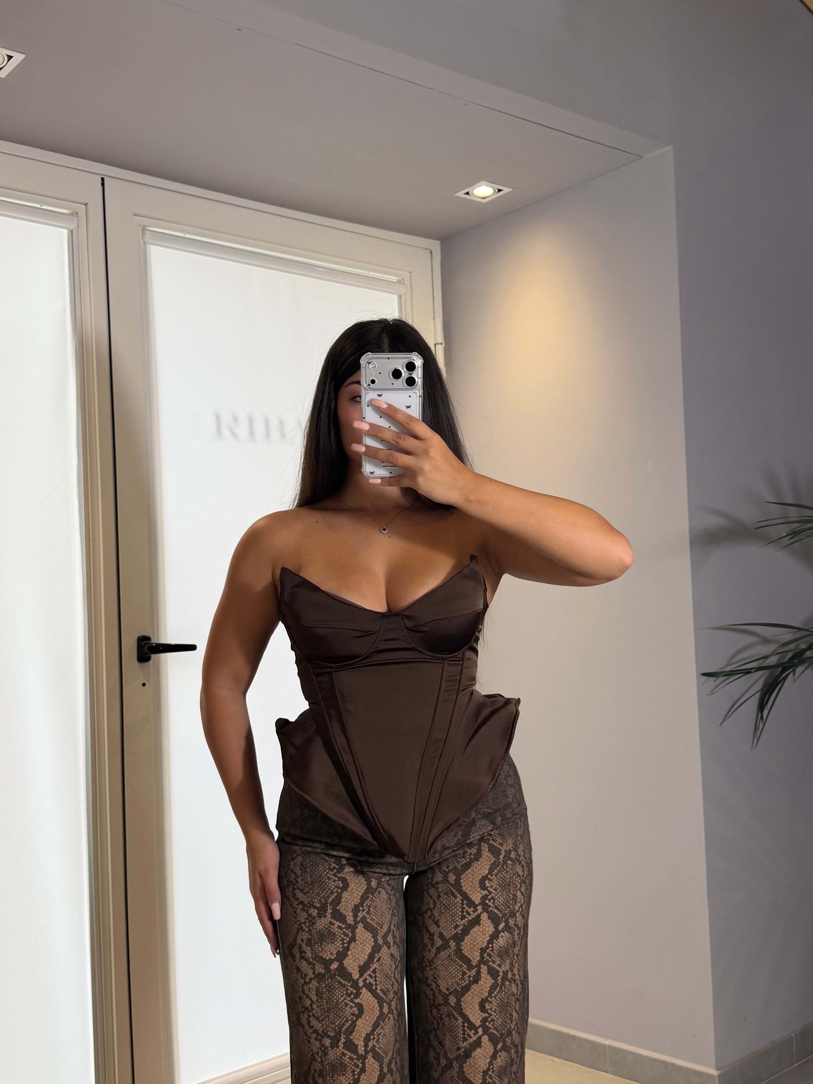 CORSET "ALBA" marrone
