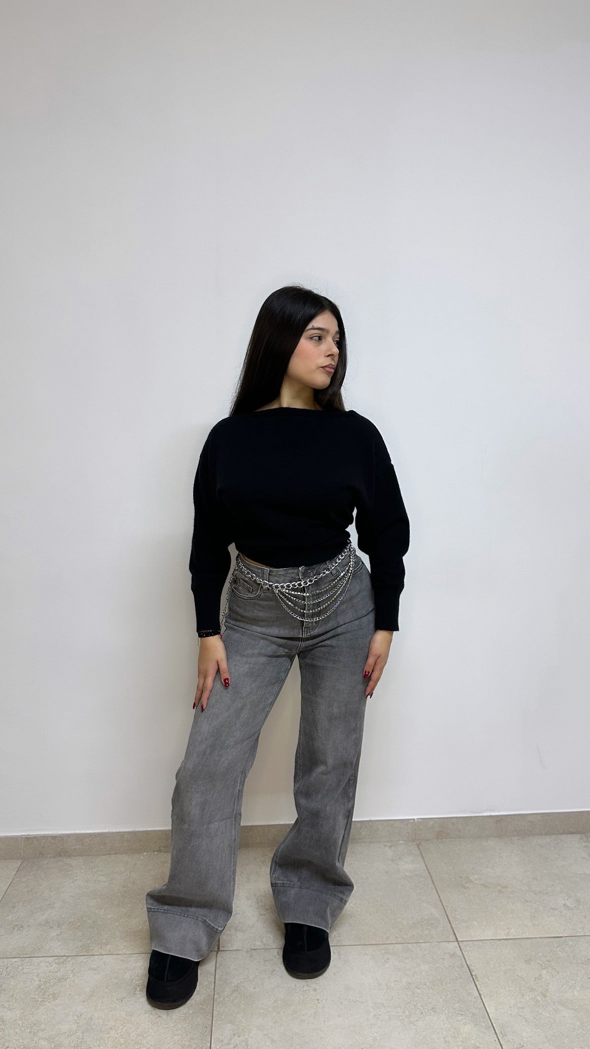 JEANS “FOLD” GREY