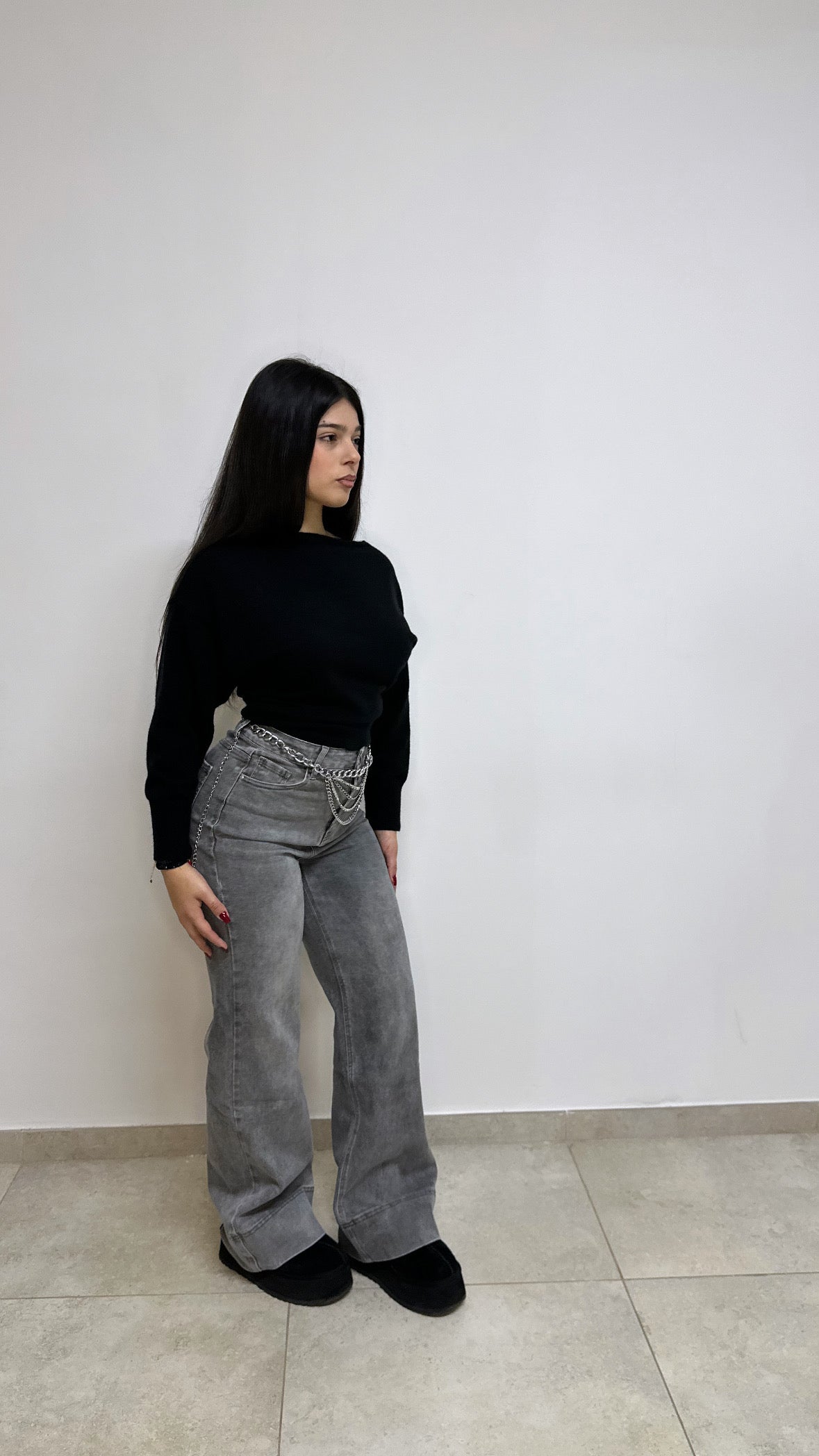 JEANS “FOLD” GREY