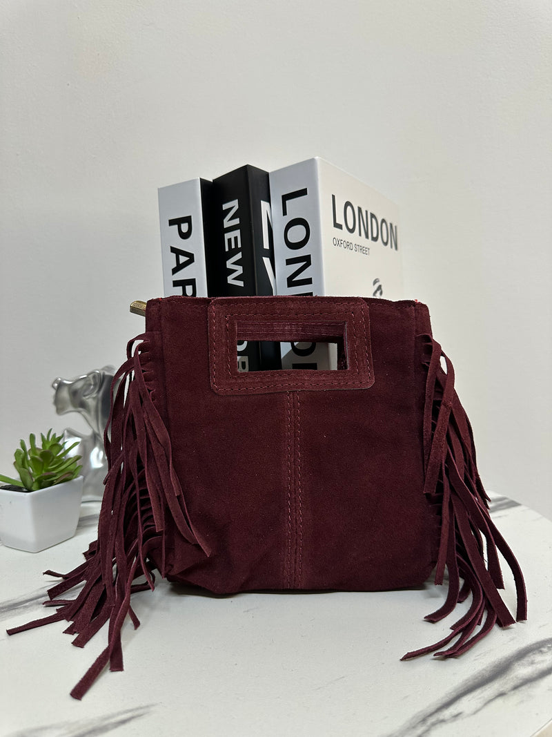 BORSA “FRINGES” BORDEAUX