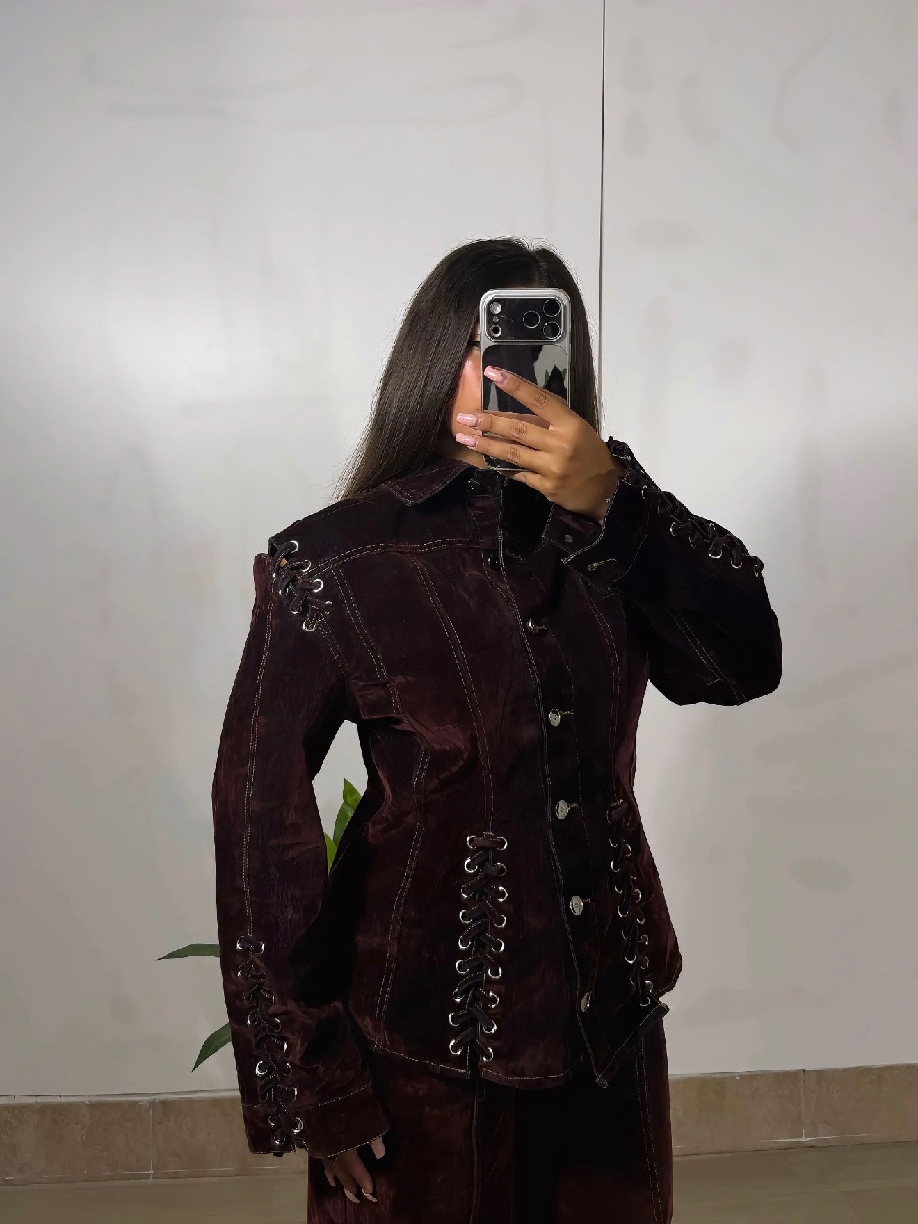 COORDINATI “VELVET DARK”  bordò/marrone