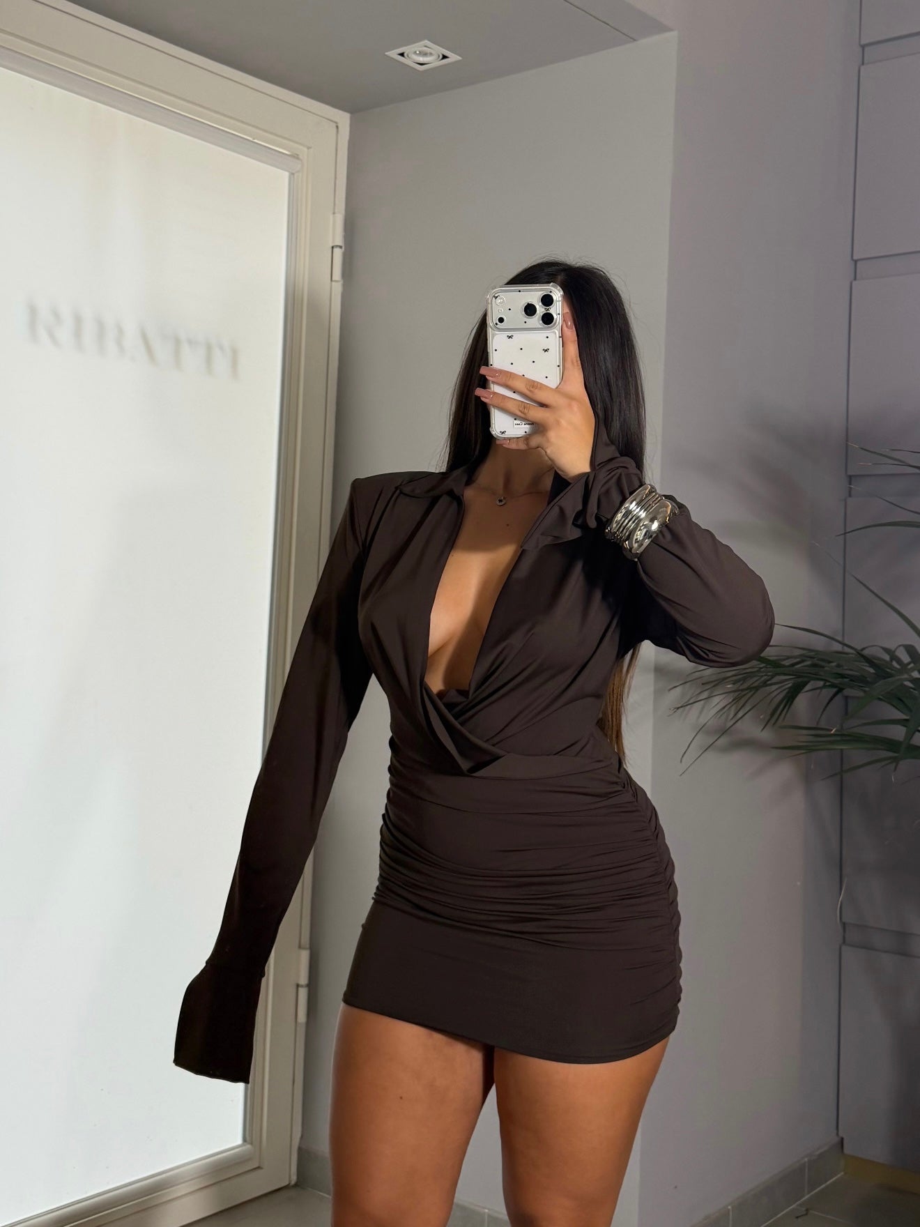 DRESS “ESMER” marrone