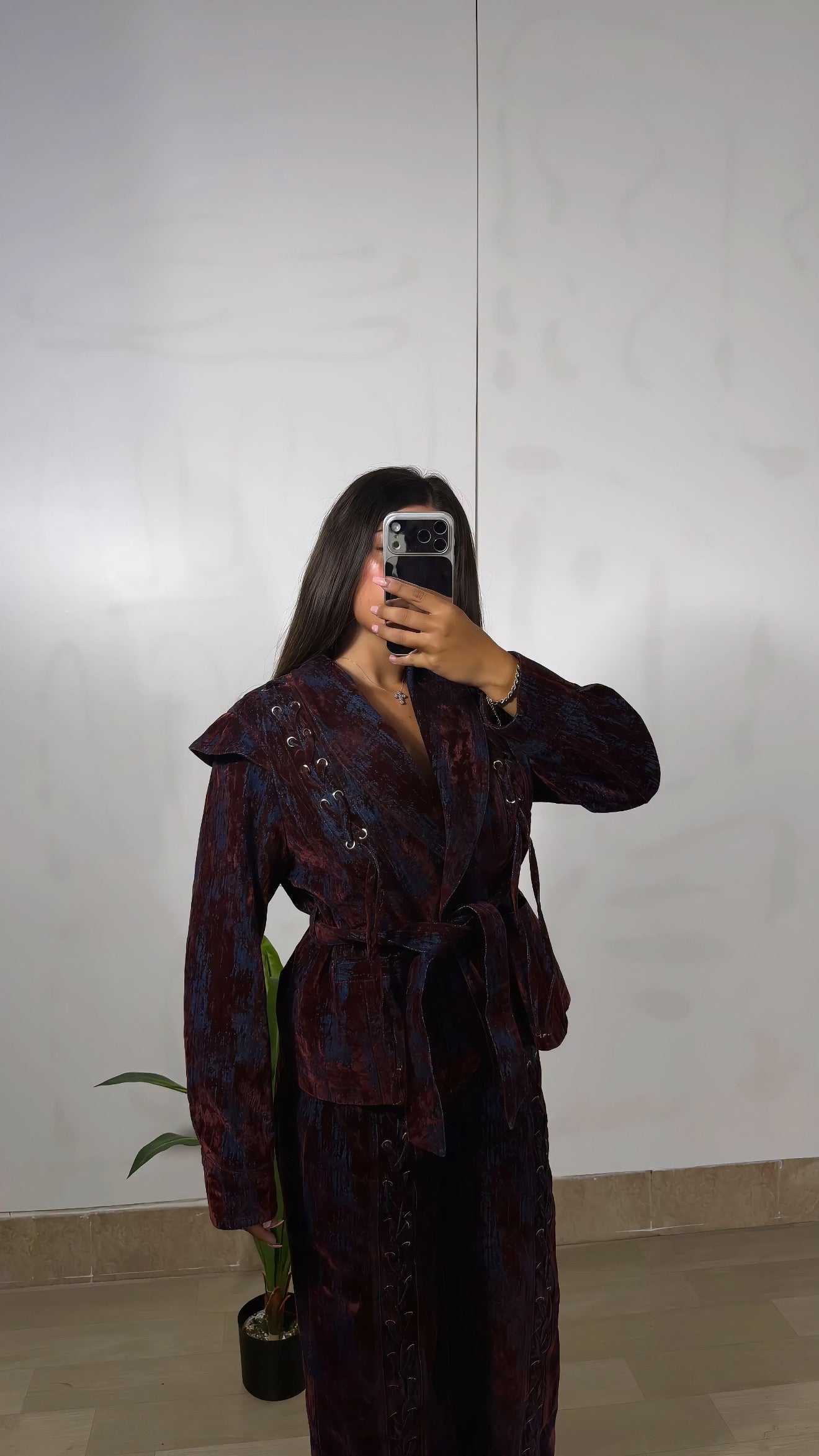COORDINATO “VELVET ÉLITE” rosso/blu