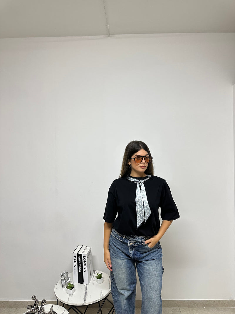 T-SHIRT FOULARD NERA