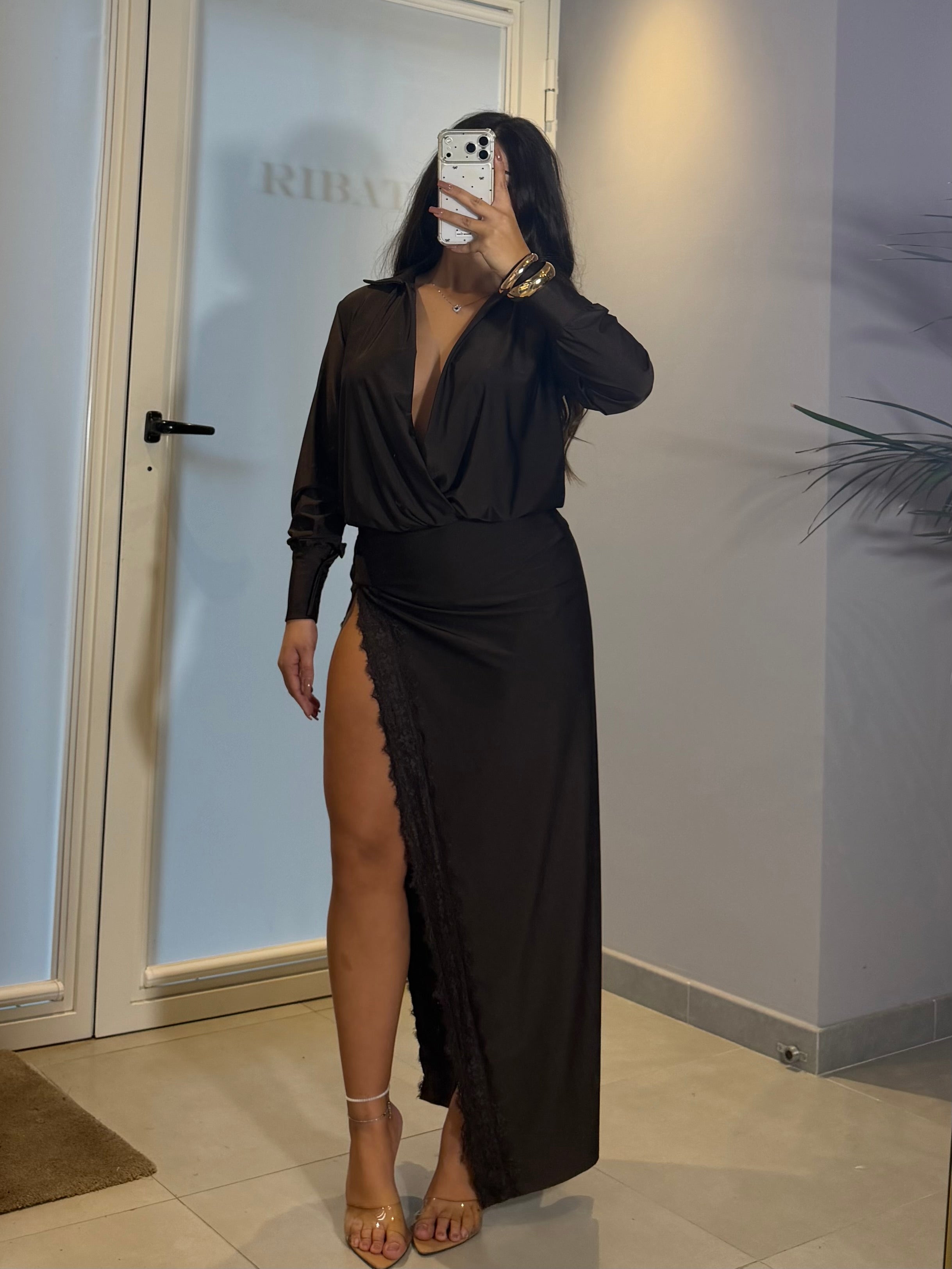 LONG DRESS “MAVI” choco