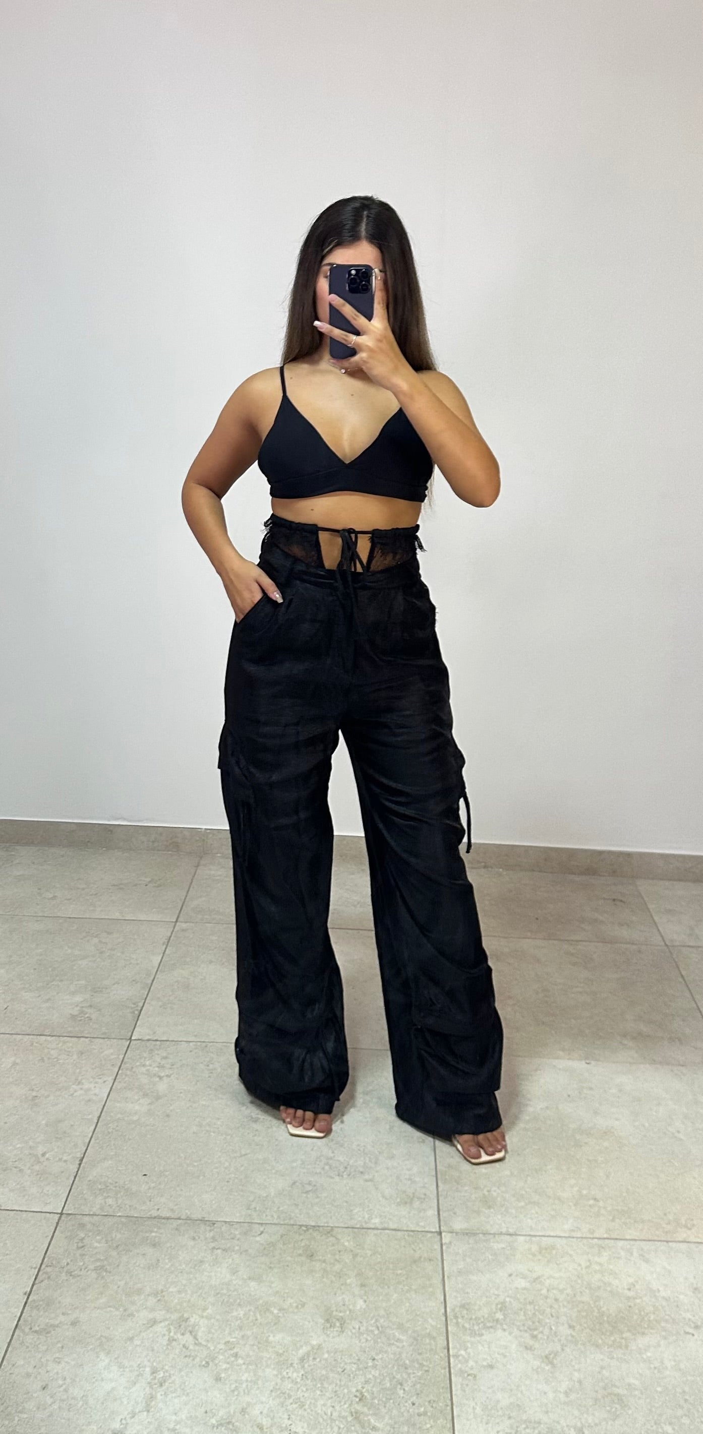 Pants Satin Cargo