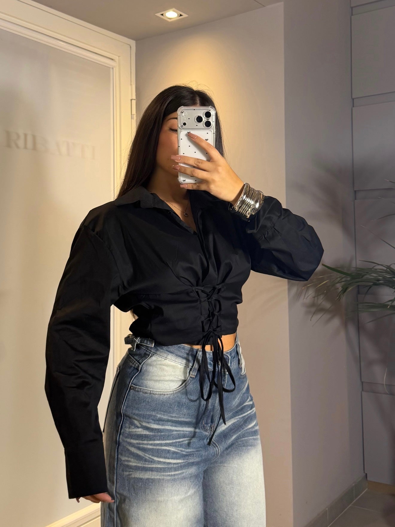 CAMICIA “STRING” nera